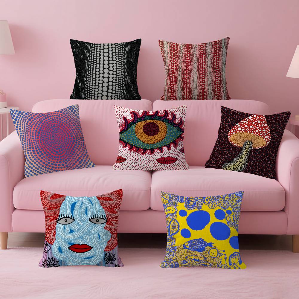 Japanese Home Textiles - Japońska Yayoi Kusama Personalizowana Poszewka na